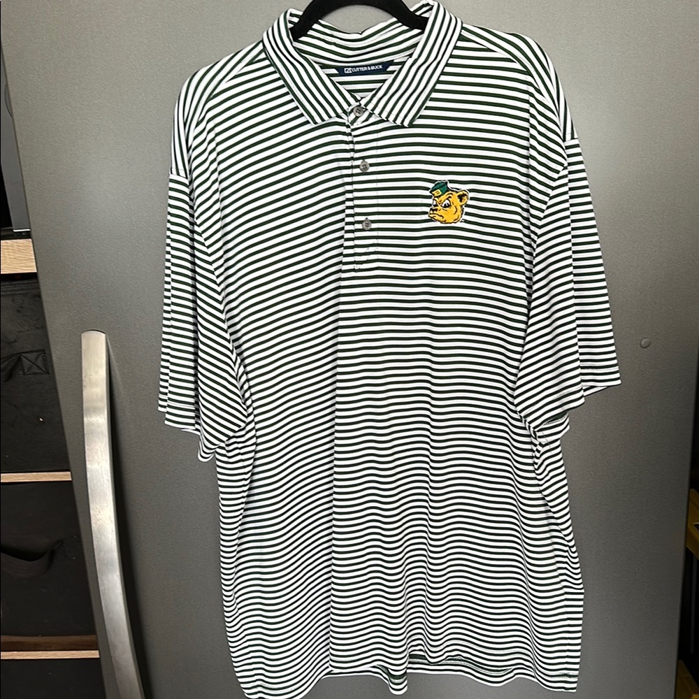 Striped Polo Shirt with Embroidered Logo